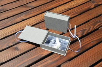 4x6 and 5x7 Wedding Linen Photo Storage Box