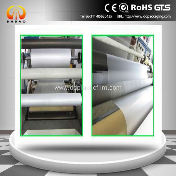 Glue based soft touch bopp film