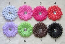Polka Dot Daisy Flower , Head Flower Gerbera Flower Hair Clip