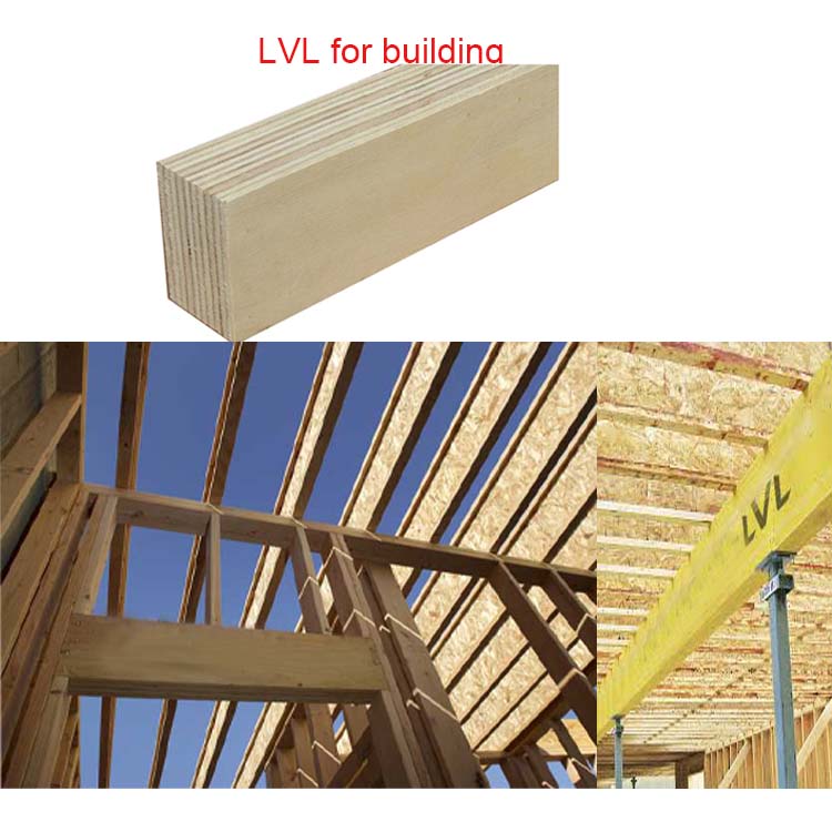 145mmx30mmx4000mm Pine LVL I Beam /poplar Laminated Veneer Lumber Exterior Use E1 POPLAR Veneer Natural Veneer Column Beam Anhui