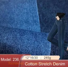 12s Tr Elastic Denim Fabric Jeanet Pants Skirt Dress Jeans Lightweight Stretch Denim