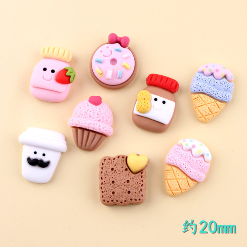 Różne wzory żywica Flatback Charms Kawaii kwiat głowy zwierząt butelka mleka koraliki kaboszonowe dla majsterkowiczów akcesoria do włosów DIY Craft