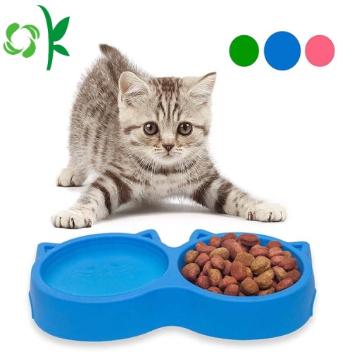 Silicone Lipat Pet Bowl Cute Mangkuk Kucing Berkualitas Tinggi