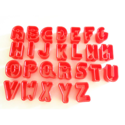 Ensemble de coupe-biscuits en plastique avec lettre-alphabet en plastique