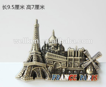 Zinc Alloy Paris souvenir magnets