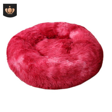 plush round pet litter kennels padded cat bed