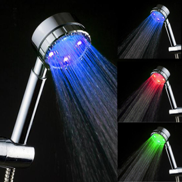 Led shower head with speaker led shower system