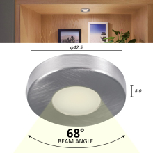 Waterproof Low Voltage 12V DC Aluminum Mini COB LED Cabinet Puck Light