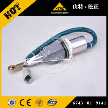 Suku cadang excavator komatsu, komatsu PC300-7, solenoid valve 6743-81-9141