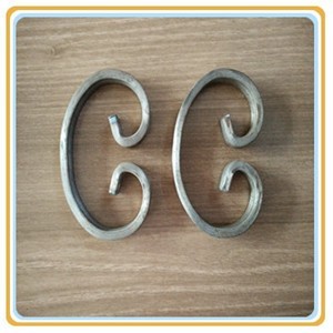 Decorative wrought iron railing part forged steel scroll manufacturer