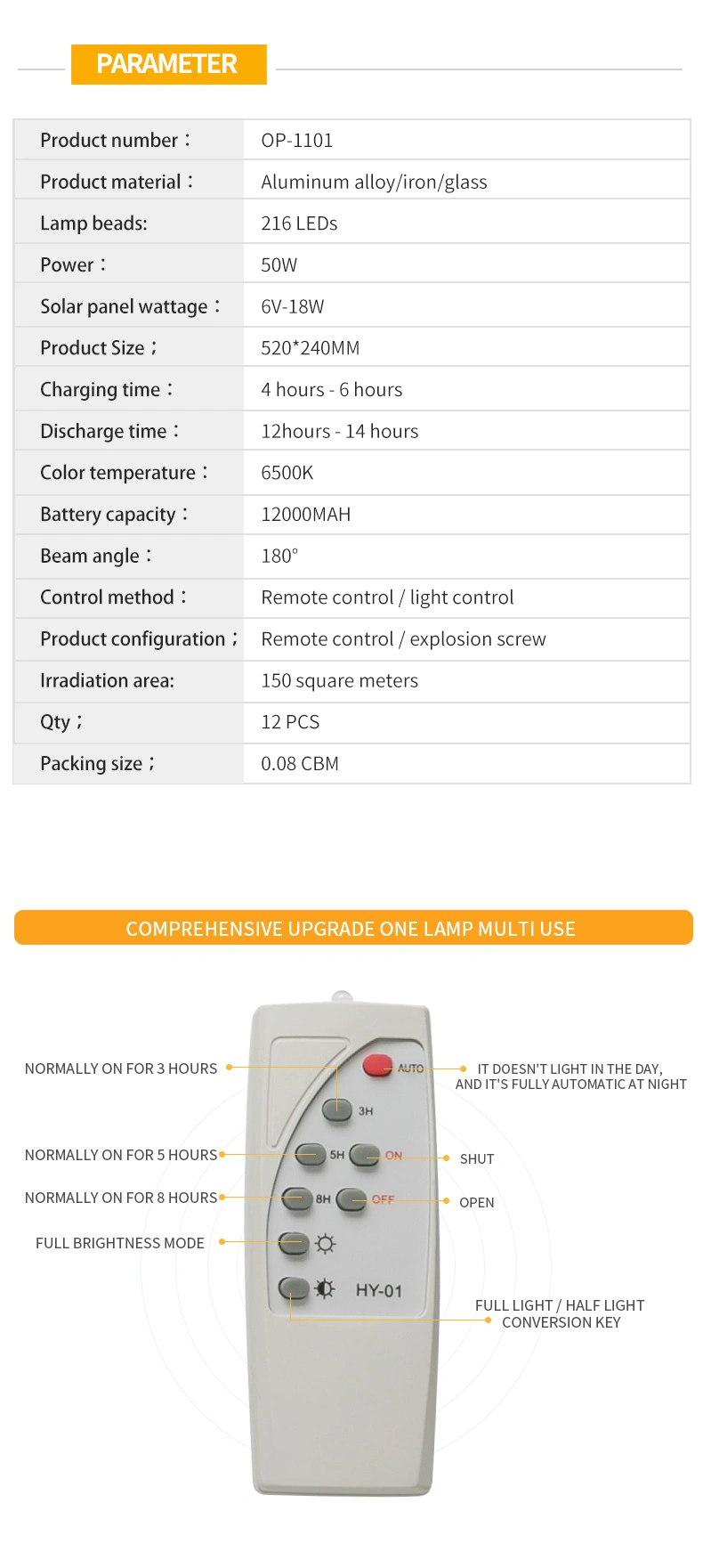 All in One Solar Street Light Customized Street Light Energy Saving LED Street Light Solar System Street Lamp 20W to 200W