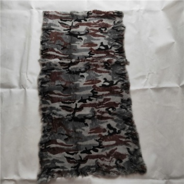 printing rabbit plates camouflage design printed rabbit fur plate