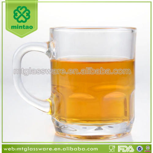 Transparent glass tea/coffee cup,glass cup with handle