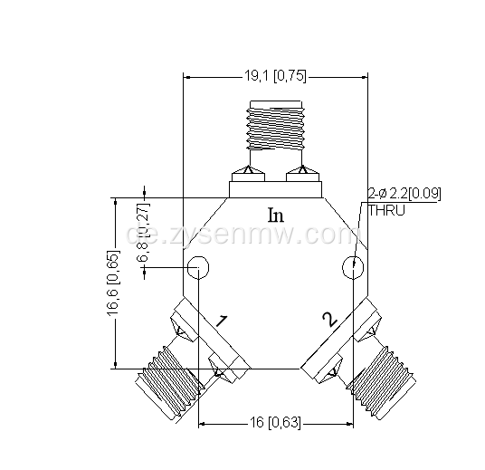 DC-27GHz 2-Wege-Widerstandsnutzerteiler