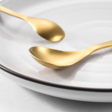 Hotel Matte Color Handle Flatware Golden Cutlery