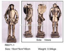 metal pewter medieval armor knight statues,pewter alloy armor helmet statue