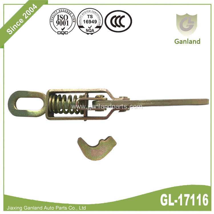 Spring Loaded Fastener With Catch Hook Weld On