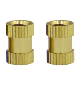 Fastener knurled thread insert brass nut