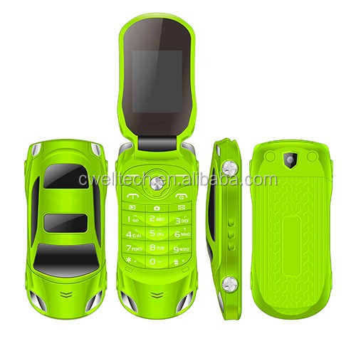 7 Colors Available Mini Small Size Car Shaped and Flip Phone