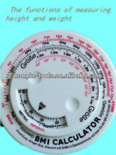 BMI tape measure promotional round shape BMI measure tape BMI calculator body measure fiberglass measuring tape PVC tape
