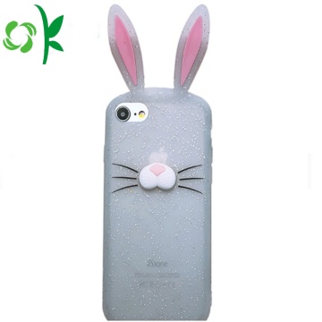 Funda móvil de silicona de conejo de lujo personalizada para Iphone8X