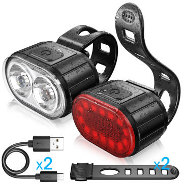 Waterproof usb rechargeable bicycle led handle bar lights