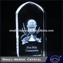 Wholesale Religion Souvenir 3d Laser Crystal Baptism Gifts