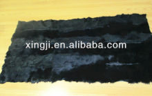 dyed black color top quality kid fur plate