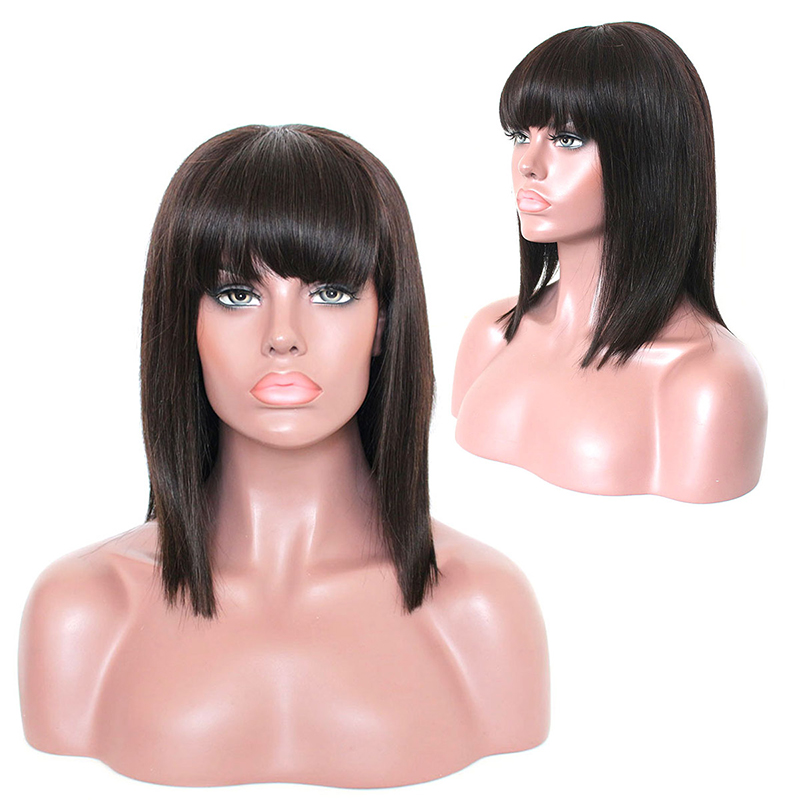 wholesale price cheep human bobs, lovely 4 *4 lace front human hair bobs wig,100% human hair wigs quickly shipping out