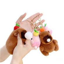 Factory Wholesale Anime Capybara Plush Keychain Toy with Bubble Blowing Feature