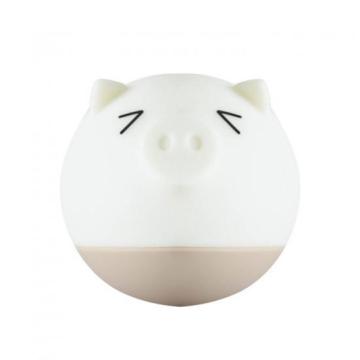 Cartoon LED pig silicone baby night USB lamp