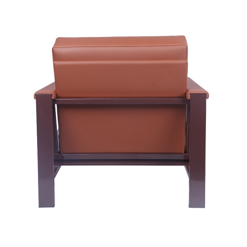 Strong Metal Frame Leather Armchair