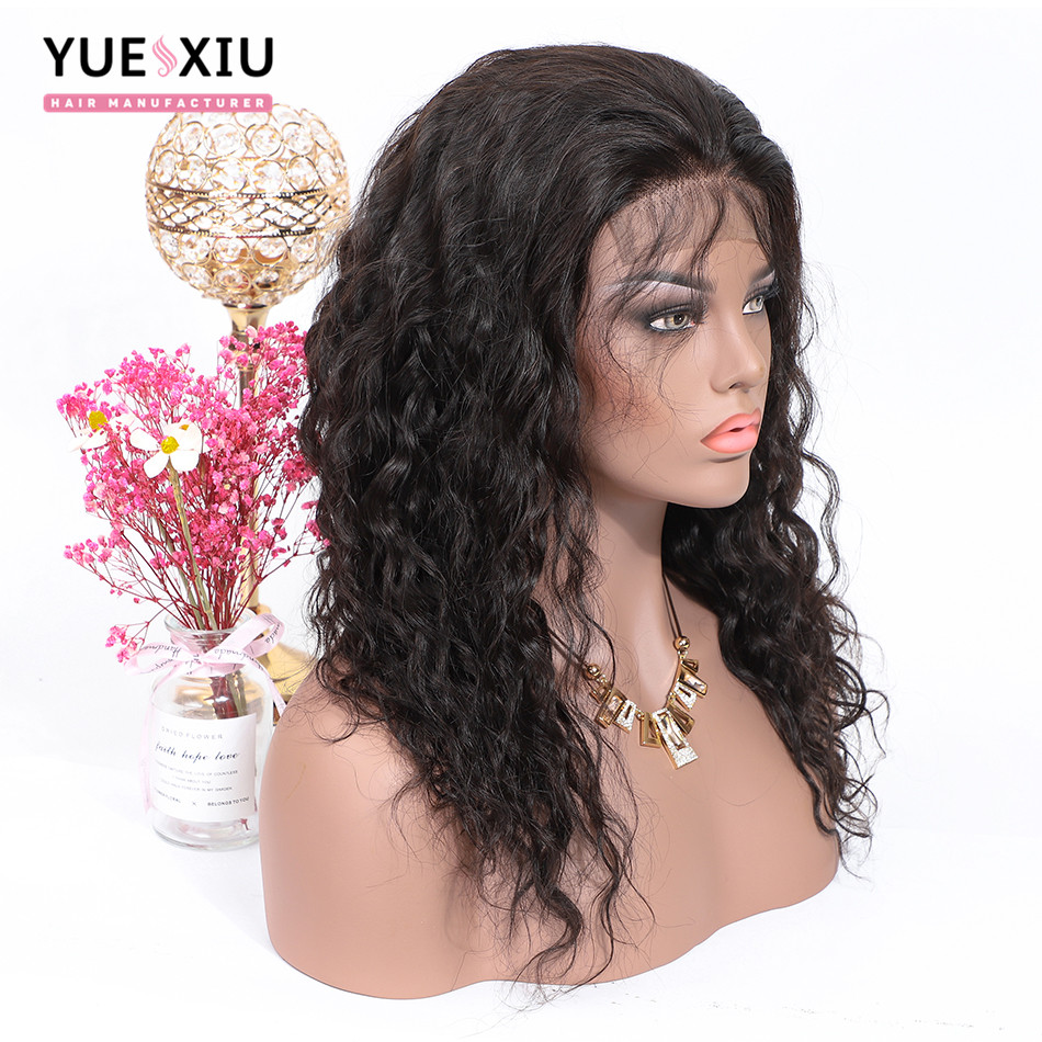 4*4 Human Lace Closure Wig Brazilian Virgin Human Hair Lace Wigs With Baby Hair Water Wave