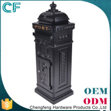 Top Grade Black Standing Residential Gardens Decorative Mail Box