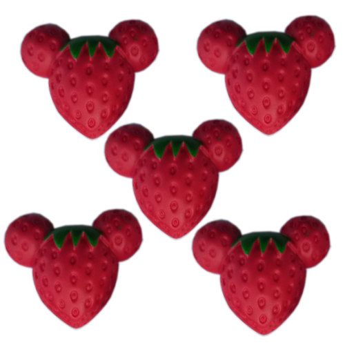 Cartoon Resin Fruit Red Strawberry Charms Casa Fai da te Accessori per capelli Fiocco per capelli Ornamento per cassa del telefono Abbellimento fatto a mano