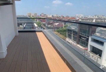 Aluminum Frame Full Glass Guardrail Fall Protection