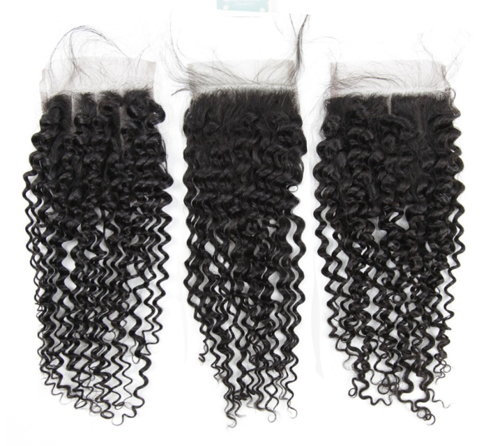 Bohemian Curly Bundles With 4*4 Lace Closure Brazilian Hair Weave Bundles Remy Human Hair 3 Bundles Natural Black 8-28 inch