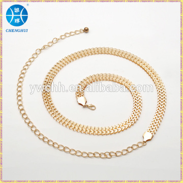 Jean chain belt gold chain belt