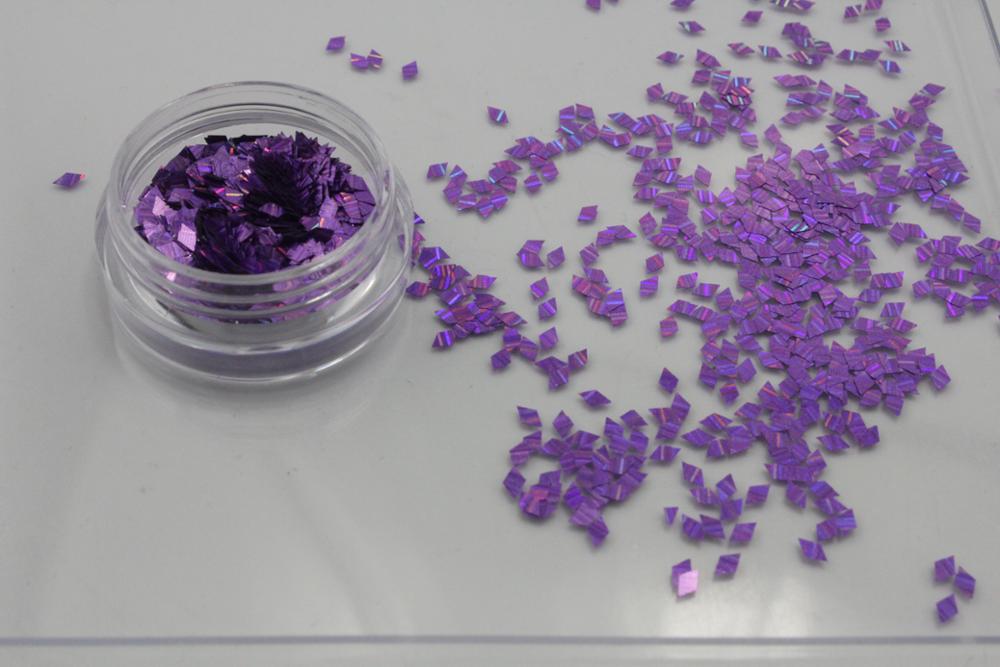 Hot selling!3D polyester laser glitter flake for nail art, make up,cloth decoration, ornament for all festival etc