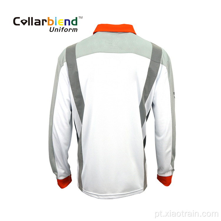 Camisa polo reflexiva Quick Dry White Hi Vis