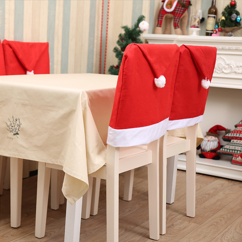 1PC Non-woven Chair Cover Christmas Decoration for Home Table Dinner Chair Back Decor New Year Party Supplies Xmas Navidad 2021