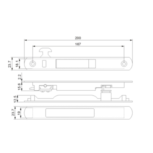 FENÊTRE COULISSANTE .SERRURE DE PORTE