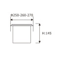 Luz LED empotrada para exteriores de acero inoxidable 24W LEDER