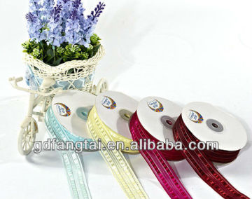 colorful attractive polka dot grosgrain ribbon for packing and decoration