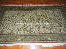 persian double knots silk carpet handmade pure silk carpet
