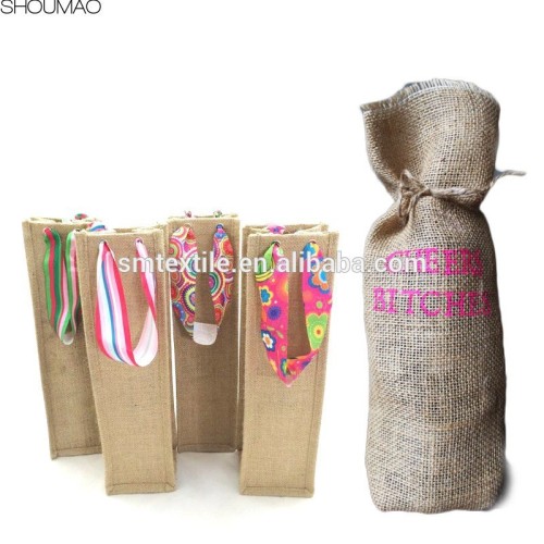 Gift bags/ gift wine bags made by jute material