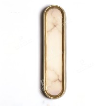 High Quality Steel Antique Nickel Faux Alabaster LED Wall Lamp