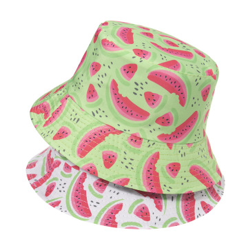 Watermelon Personality Printing Double Sided Basin Hat