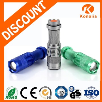 Ultra Bright Rechargeable Aluminium Q5 Led 240 Lumen Zoomable Torch Flashlight