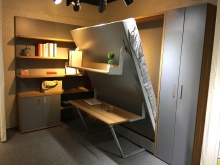 Wall bed Queen with desk and bookshelf